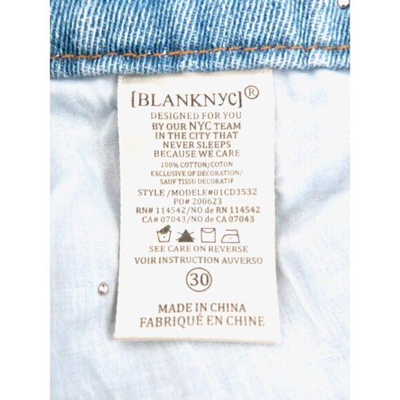 NEW! Blank NYC The Franklin Wide Leg Pearls Denim Jeans SZ 30 - Picture 10 of 10